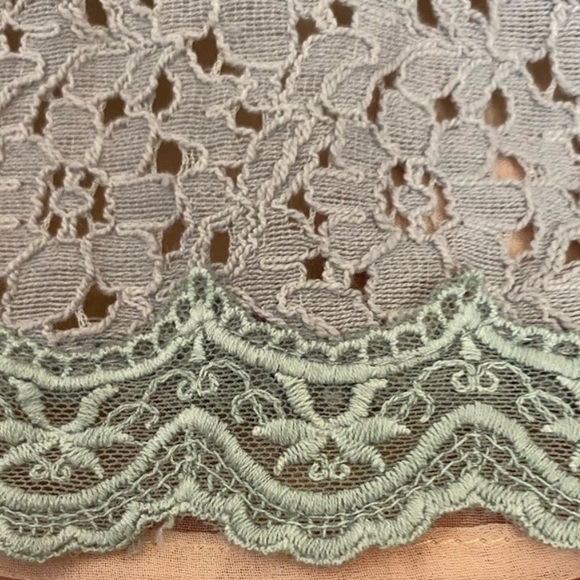 SUNDANCE Floral Watercolor Silk Lace Bell Sleeve - Picture 3 of 8